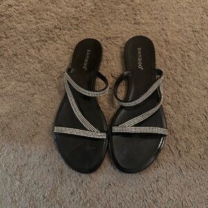 Bamboo rhinestone sandal